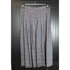 VTG Norton McNaughton‎ Womens Skirt Size 14 Pleated Midi  Gray Multicolor USA